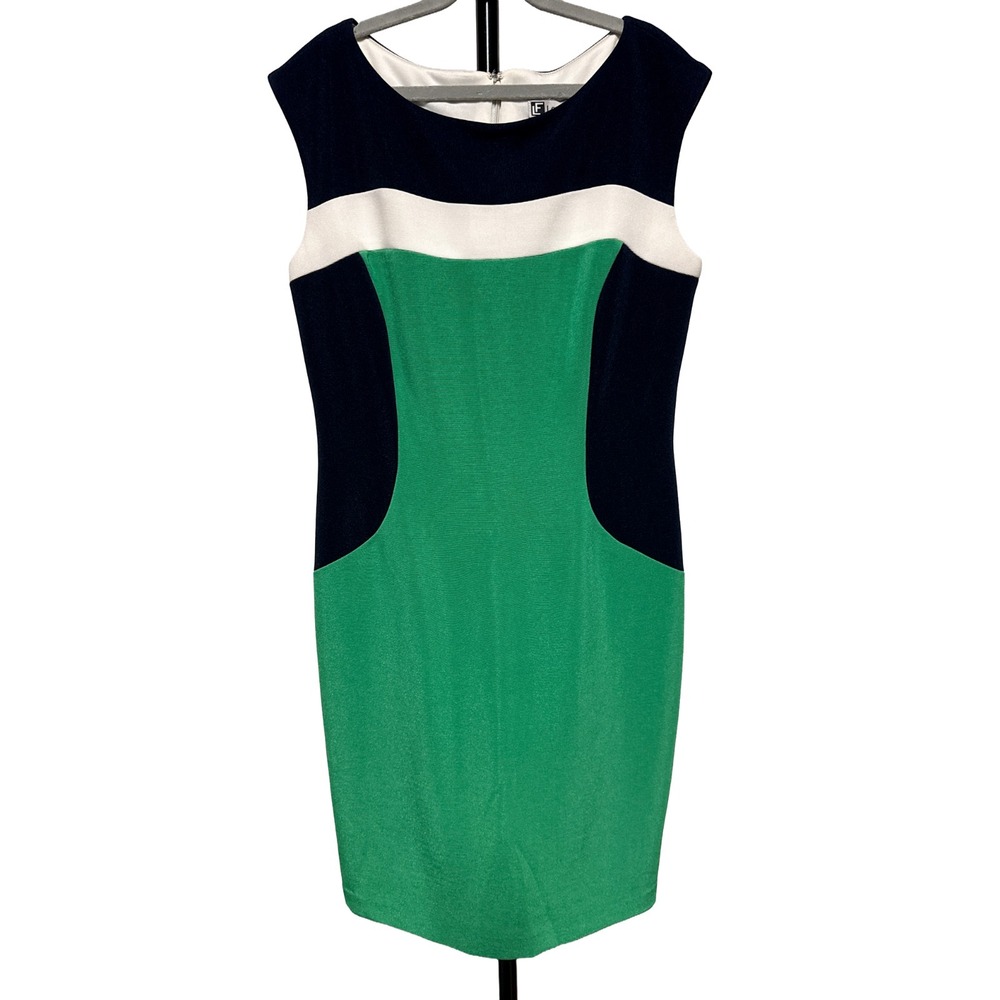 Leslie‎ Fay Colorblock Sheath Women's Mini Dress NWT Size 4 Polished Preppy Chic